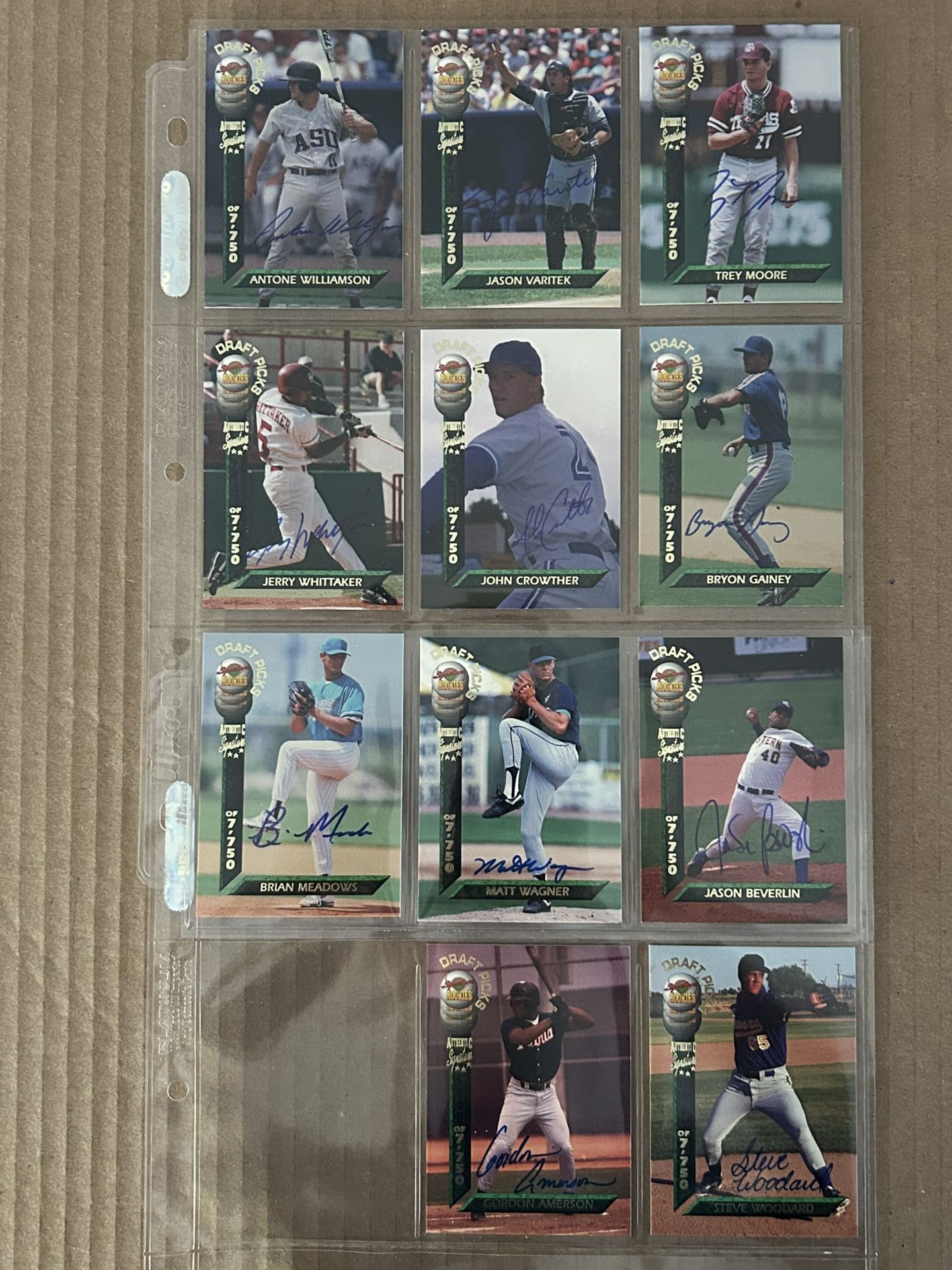1994 Signature Rookies- Baseball Lot-(11) Cards. Autographed & Numbered. NM/M!!!😎