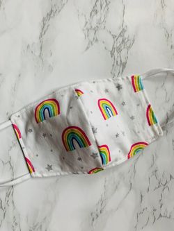 Child face mask - cotton - Rainbows
