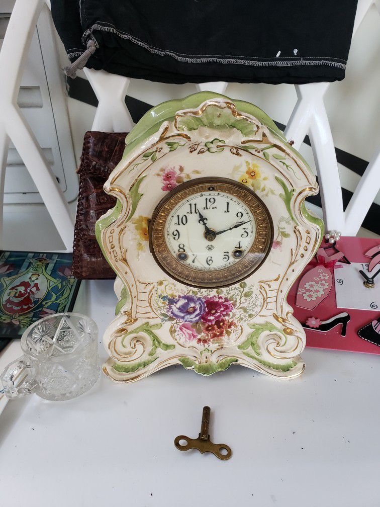 Royal Bonn Porcelain Mantel Clock