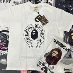 White Bape X Chrome Hearts tee