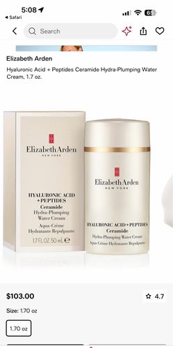 Elizabeth Arden  Hyaluronic Acid + Peptides Ceramide Hydra-Plumping Water Cream, 1.7 oz.