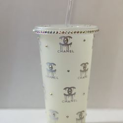 Bling Tumbler Frosted with Vinyl & Bling New