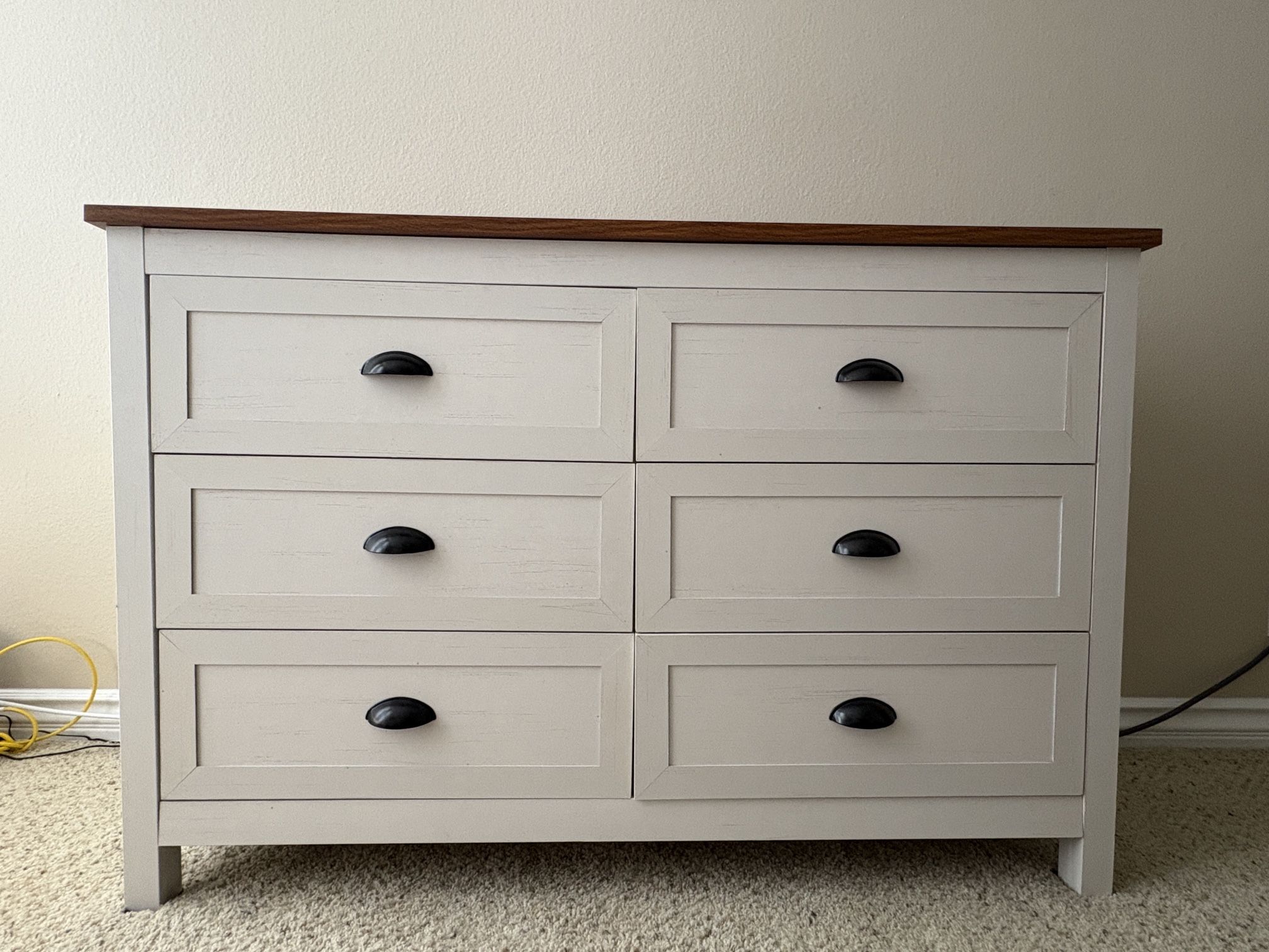 PENDING PICKUP - Farmhouses 6 Drawer Dresser for Bedroom, Antique Design