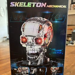 UNOPENED 3D Skull - Skeleton Mechanical Blocks Set - 1099+ Pieces 