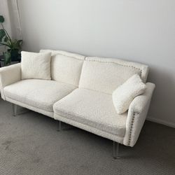 White Loveseat Futon