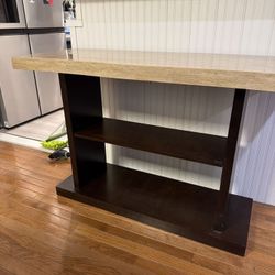 Side Table Faux Marble Top