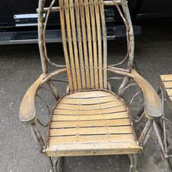 Three Rocking Chairs, Two End Tables Nice Set