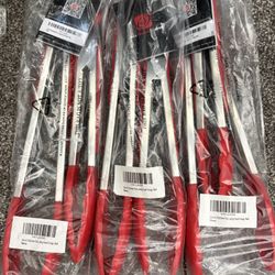 3-Packs of 2-pk Red Silicone Tongs