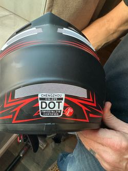 Motorcycle/dirt bike helmet  youth size large he