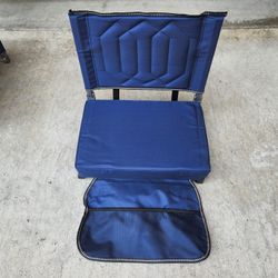 Stadium Seats Chair For Bleachers With Back Support Padded Portable Folding Set Of 2 Blue Color Newport Beach