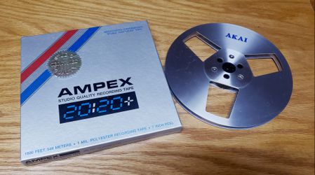 7 AKAI R-7M Metallic Take Up Reel Blue Label & Ampex 20:20 7 inch for  Vintage Reel-Reel for Sale in Mesa, AZ - OfferUp