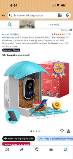 Bird feeder with camera