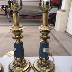 23 Inch Tall Solid Brass Lamps