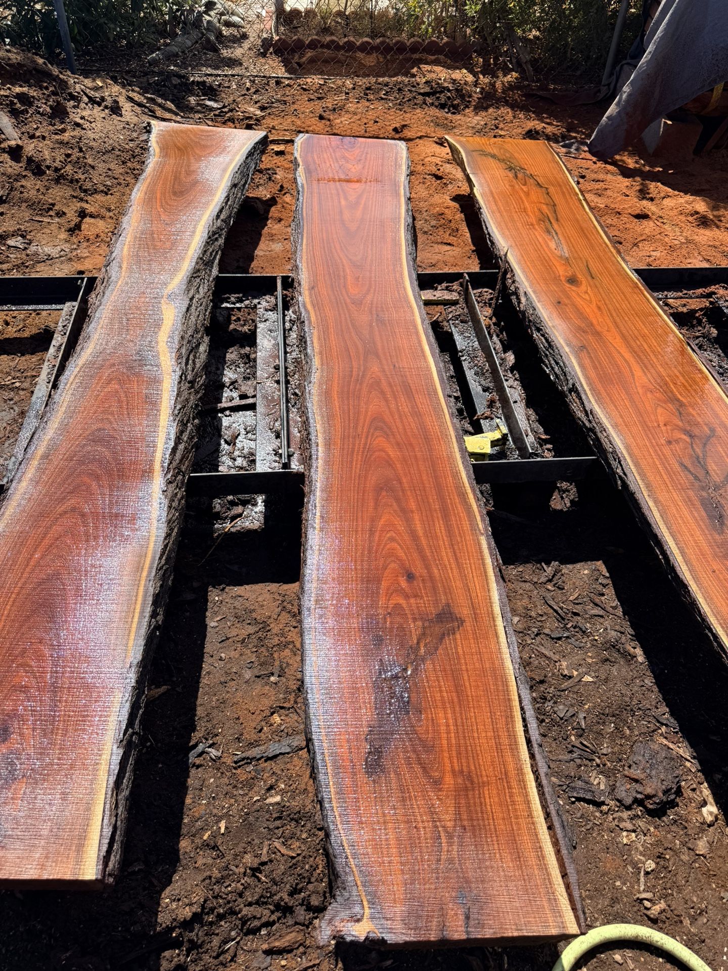 9 Feet Long, Live Edge Mesquite Wood Slabs. 2 1/2 Inches In Thickness.