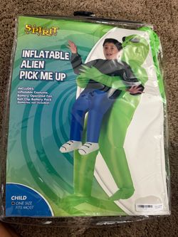 Inflatable alien pick me up costume