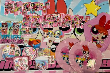 Powerpuff Girls birthday party decorations supplies.