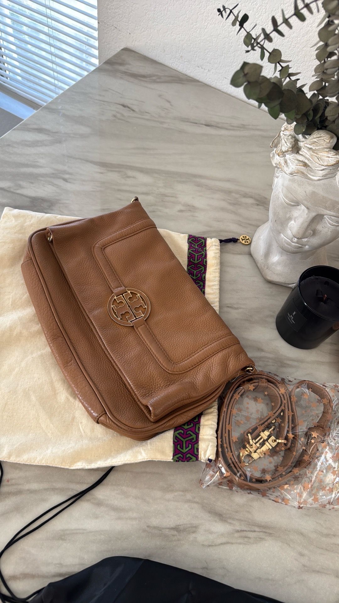 Tory Burch foldover clutch bag