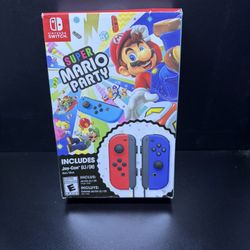 Super Mario Party with Neon Red/Blue Joy Con Nintendo Switch NEW SEALED RARE