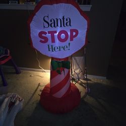 Santa Stop Here Xmas Decoration