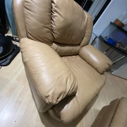 Leather Chair And Ottoman