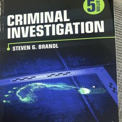 Criminal Investigation 5 Edition 