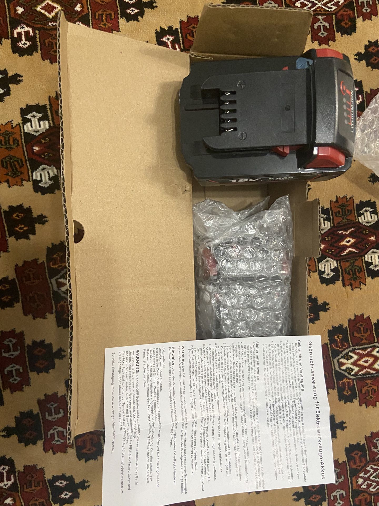 power tool's 18V 6.0Ah Lithium-lon battery pack.