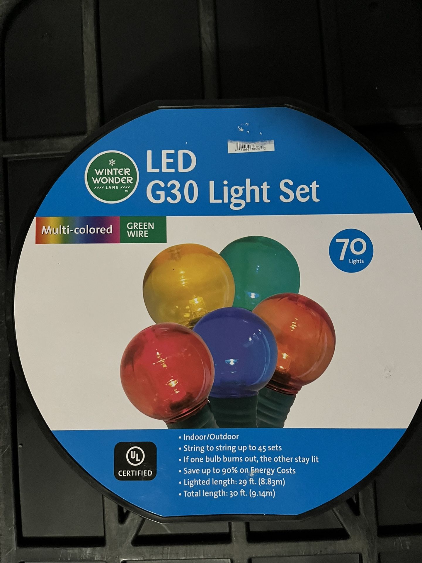 Brand New Set Of 70 LED G30 Multi-colored Lights
