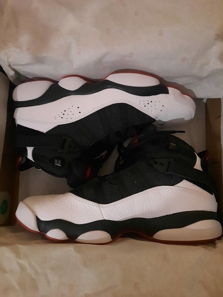 Jordan 6 Rings Black Gym Red