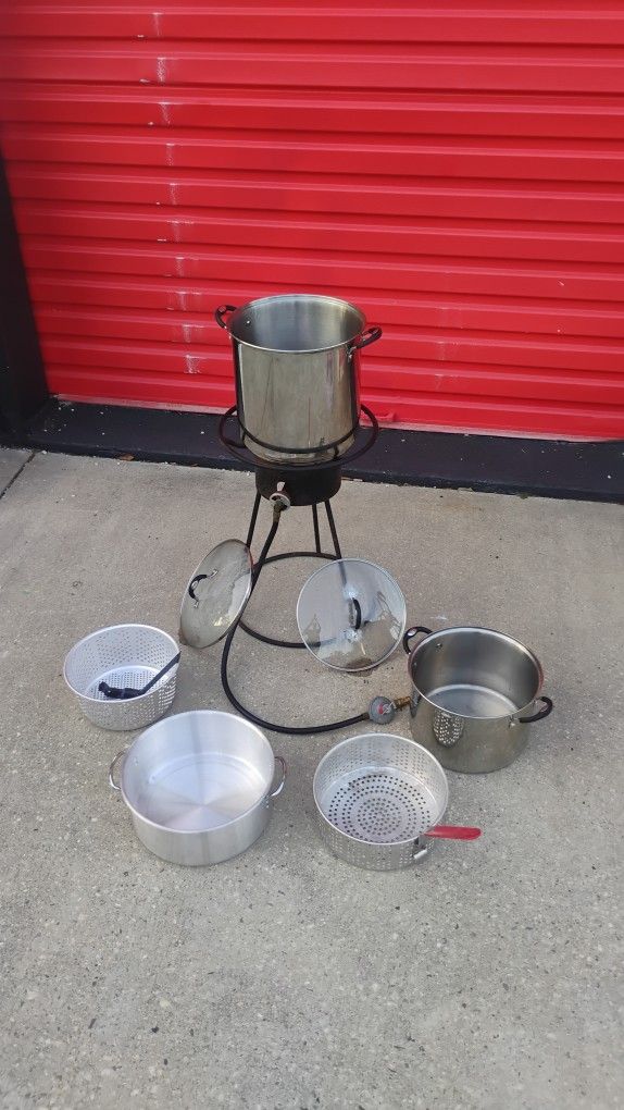 Propane Burner & Pots Ect
