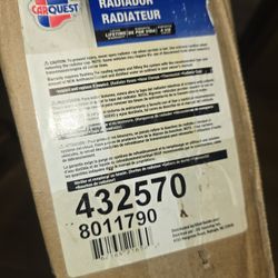 Carquest Premium Radiator 432570 New For 1(contact info removed) GMC & Chevrolet C1500 OEM