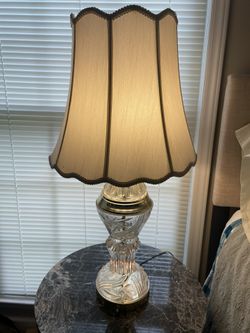 Two Crystal Style 2-light Lamps