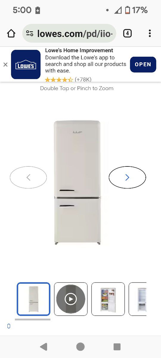iio 7 Cu. Ft. Retro Refrigerator with 