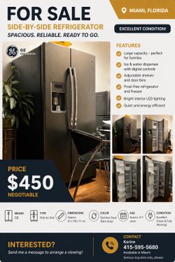 GE side by side fridge