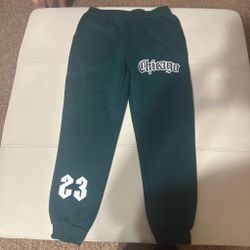 Chicago 23 Green Graphic Sweatpants