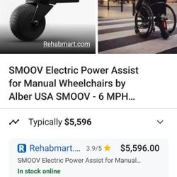 SMOOV Electric Motor For Manual Wheelchair 