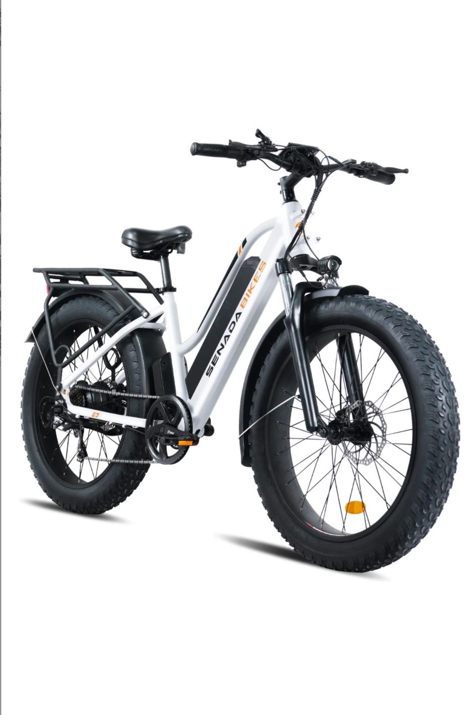Senada Electric Bike, White , Big Tires