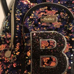 Justice Sequin Mini Backpack / Accessories /Purse . Never Used. Perfect Condition