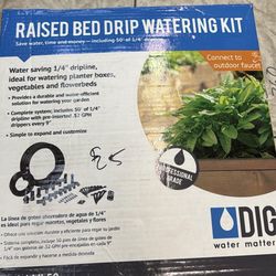 Dig raised bed dripping system each $25
