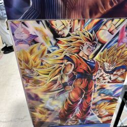 3D Anime Poster 11.6" x 15.5", Holographic Poster, dragonball Z 3D poster 