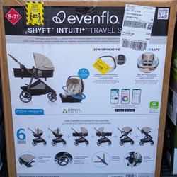 Evenflo Shyft Intuiti+ Travel System Featuring Revolve180 LiteMax NXT Infant Car Seat