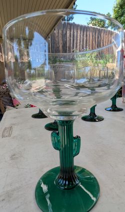 Libbey Cactus Margarita Glasses - Set of 8 - 12 oz