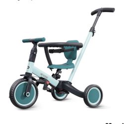 newyoo TR008 Toddler Push Tricycle, Toddler Bike for 1-3 Years Olds, Birthday Gift for Boys and Girls, 5 in 1 Balance Bike with Handle, Kids Trike wit