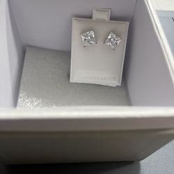 Square Cut Earrings | Sterling Silver