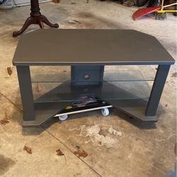 TV stand with two glass shelves $50 OBO 