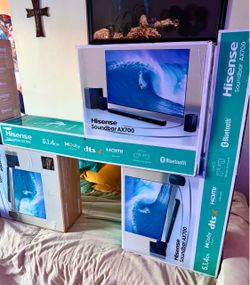 Hisense AX700 5.1.4ch Dolby Atmos Soundbar - 540W, Wireless Rear & Sub, 4K HDR, Bluetooth