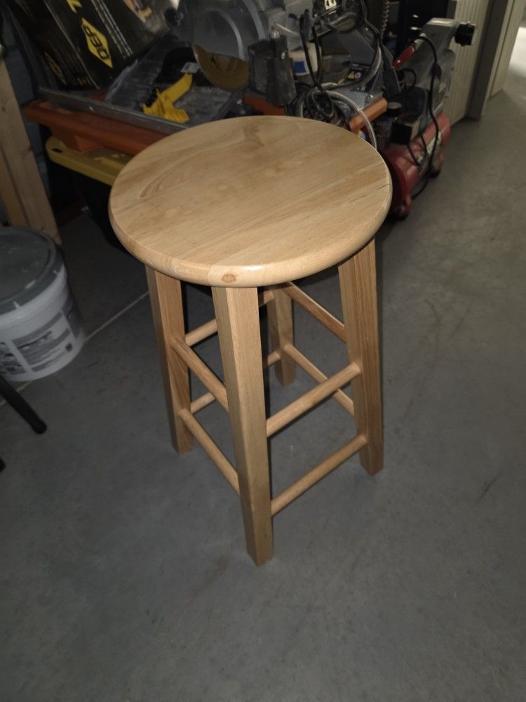 Three Wooden Bar Stools