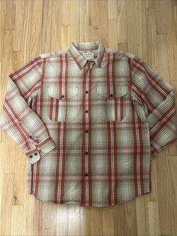 CC Filson Washed Feather Cloth Shirt Button Plaid Shirt Medium Mint Condition