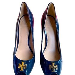 Tory Burch Patent Leather Wedge - Size 7