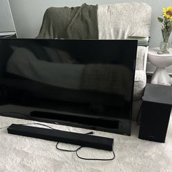 TCL 65” TV WITH SOUND SYSTEM