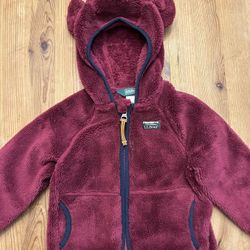 LL Bean - Adorable Kids Fleece With Ears On Hood! 